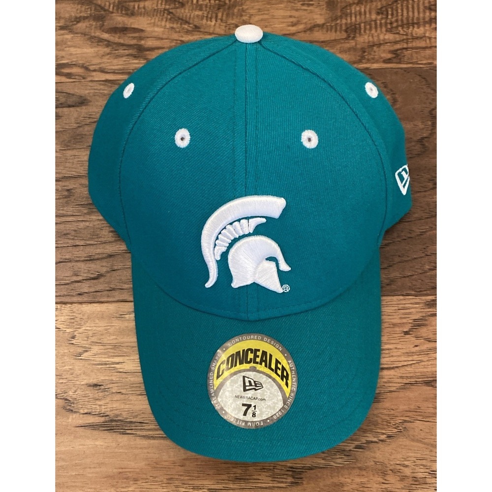 Michigan State Spartans NCAA New Era Concealer Fitted Hat Green Size 7 1/8